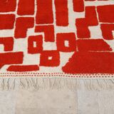 Handmade Moroccan wool rug, large size 250x150 cm, handcrafted.