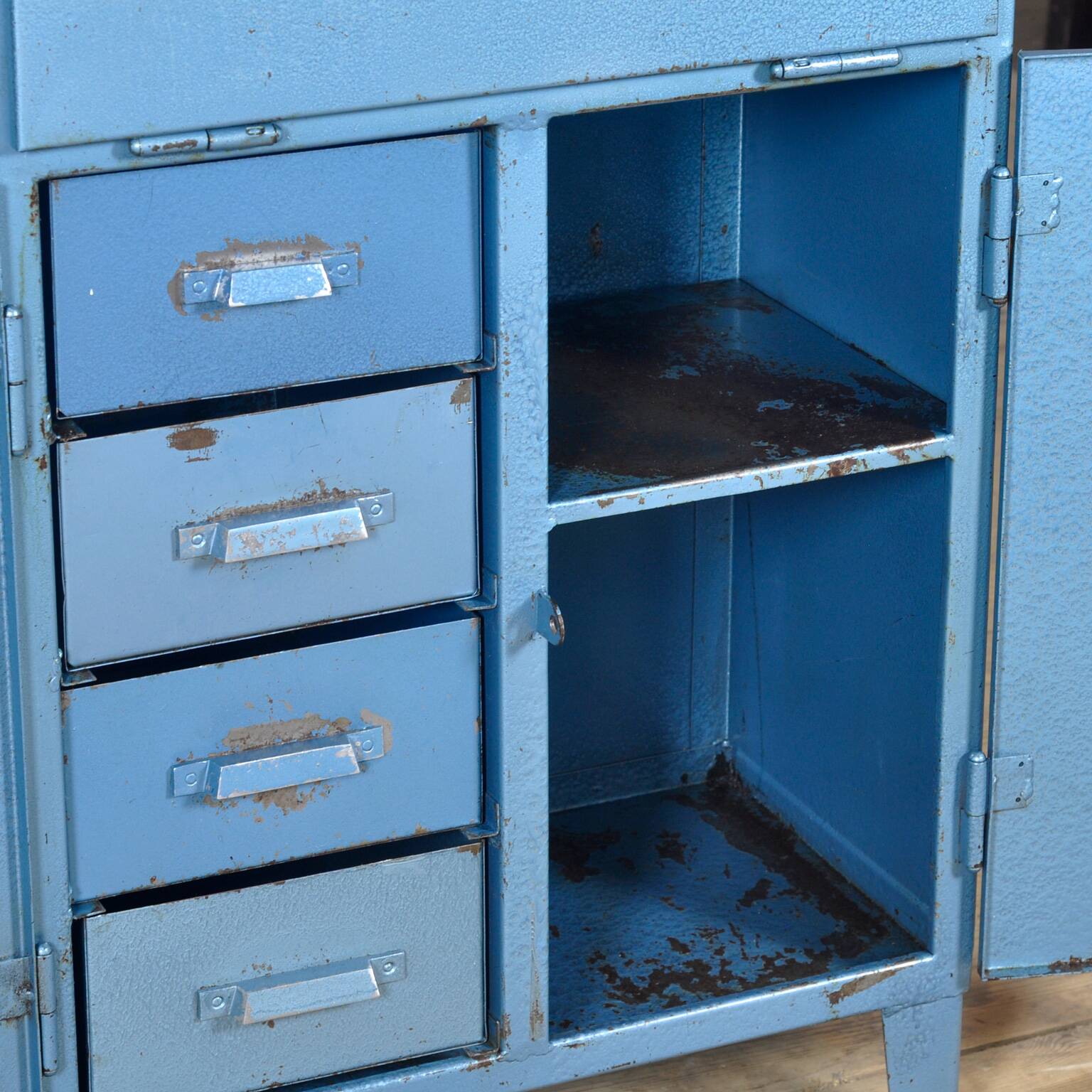 Industrial four-drawer cabinet from the 1970s