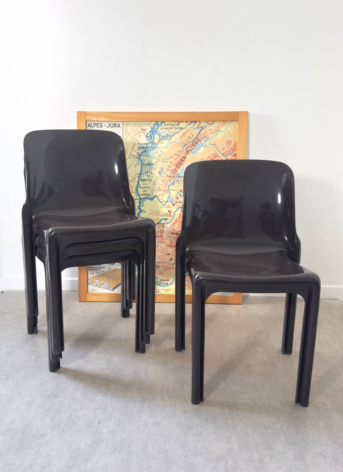 4 Selene Chairs - Artemide - Vico Magistretti