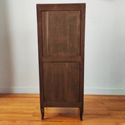 Curved chest of drawers in marquetry – marble top – Louis XV style