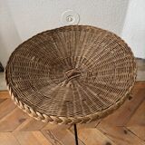 Vintage 1960s wicker coffee table