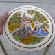Antique decorative plate Pornic ceramic signed Henry Simon