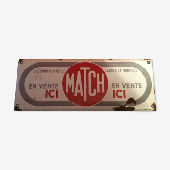 Paris match enamelled plate