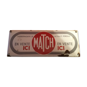 Paris match enamelled plate