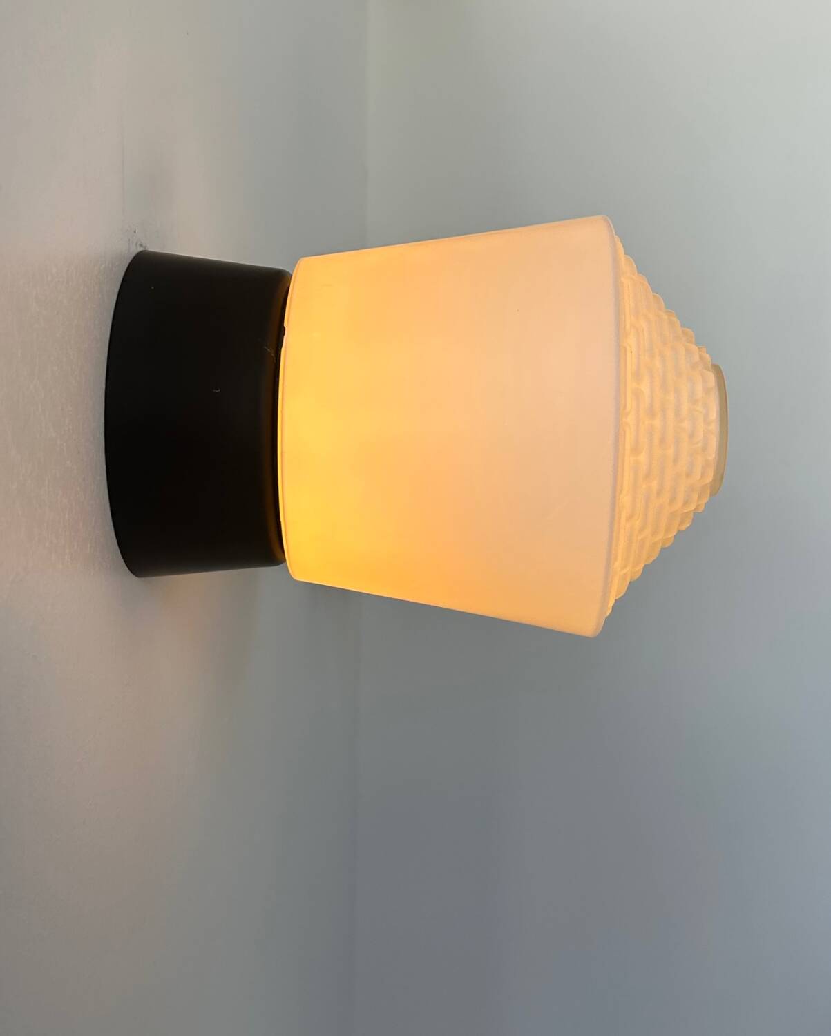 Pair of vintage opaline wall lights, Netherlands 1960s