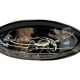 Fish service Vallauris 13 pieces black lacquer fish decor 1950s