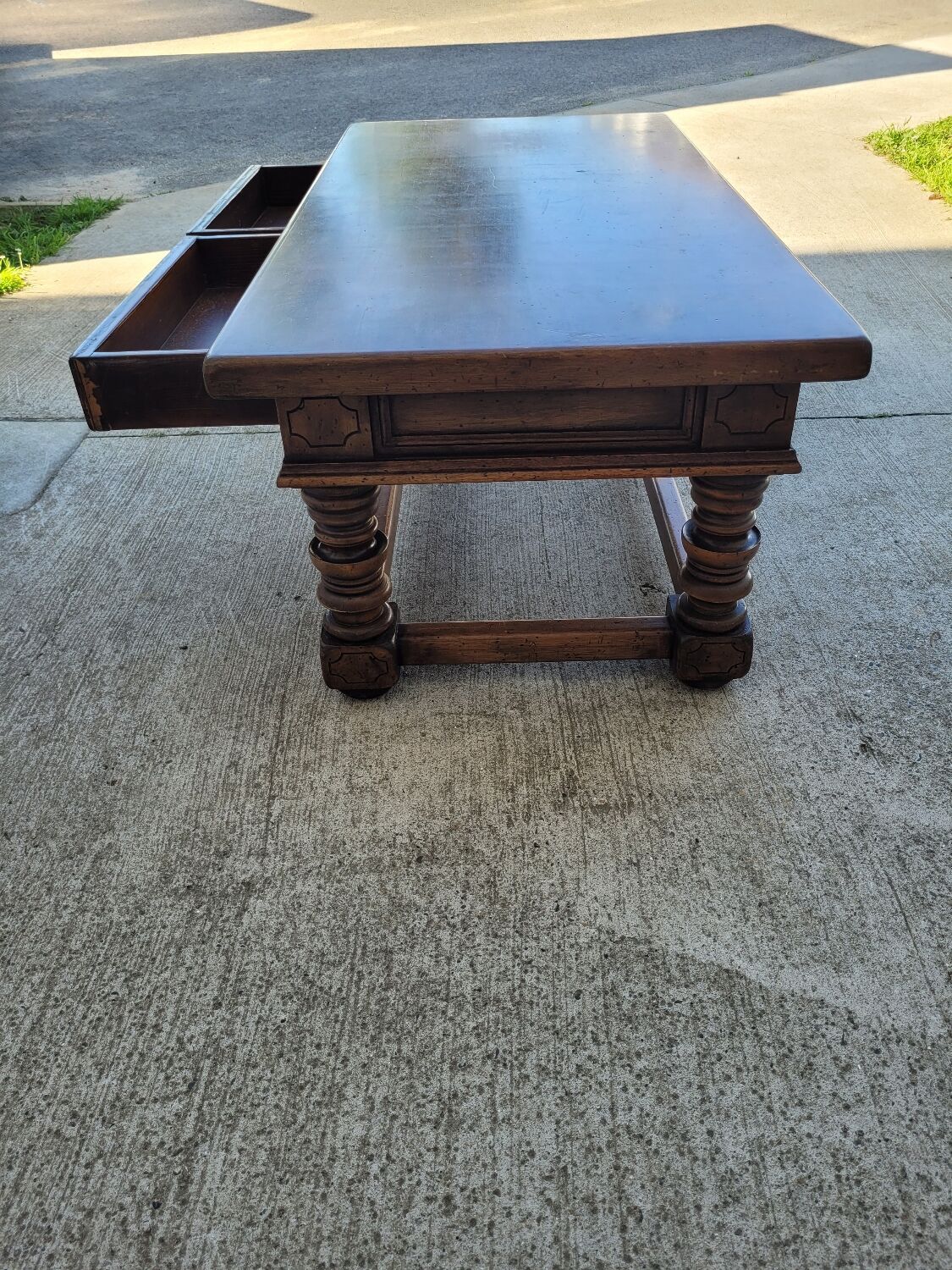 Solid oak coffee table