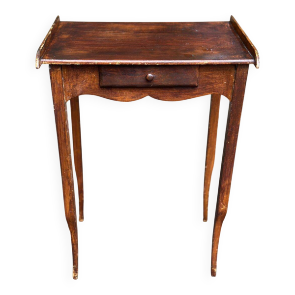 Table d'appoint style Louis XV en bois massif, 1930
