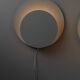 White metal Cirkel wall lamps by Kjeld Darø - set of 2, Danish 1980s diffused light