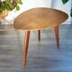 Table basse forme surf, chêne massif année 50