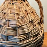 Vintage rattan Dame Jeanne lamp