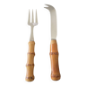 Bamboo handle cheese serving cutlery