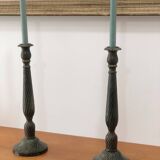 Pair of vintage bronze candlesticks