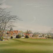 Pierre Bazire : Paysage en Normandie, lithographie originale signée