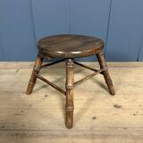Faux bamboo stool made of beech wood