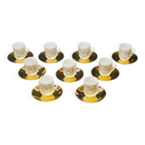 9 tasses à café et soucoupes Mira par Esteri Tomula pour Arabia Finland