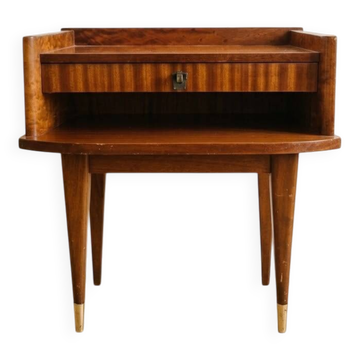 Vintage 1960s wooden bedside table