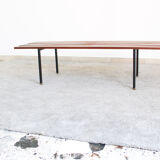Rosewood and metal bench, Italy 1970s