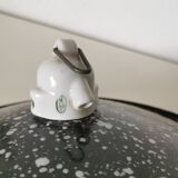 white speckled enamelled metal lampshade