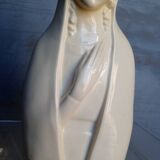 Virgin white ceramic bust / ecru ep 1950