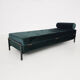 Green velvet daybed Netherlands 1950