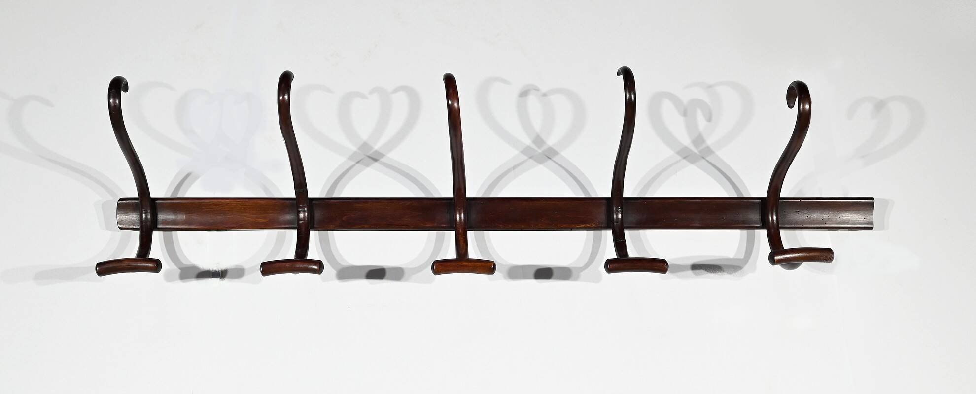 Cloakroom Coat Rack in Curved Beech, J&J Kohn – Early 20th Century
