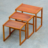Tables basse gigogne scandinave en teck