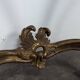 Console Louis XV en bois doré sculpté dessus marbre rouge