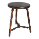 Vintage turned solid wood tripod stool