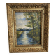 Framed old painting landscape 34X28 cm