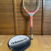Vintage ADIDAS Cadet Wooden Tennis Racket + Sports Cover #E24