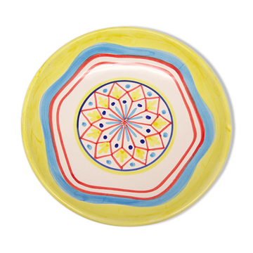 Assiette creuse multicolore en céramique italienne