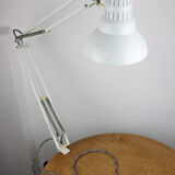 White Adjustable Achitect Table Lamp, 1970s