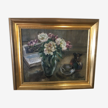 Tableau à l'huile bouquet de fleurs