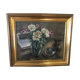 Table in oil bouquet of flowers