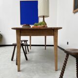 Pine and oak farmhouse table 220 cm