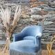 Fauteuil crapaud bleu