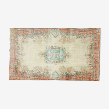 Anatolian handmade vintage rug 277 cm x 174 cm