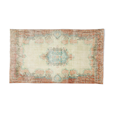 Anatolian handmade vintage rug 277 cm x 174 cm