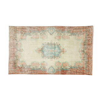 Anatolian handmade vintage rug 277 cm x 174 cm
