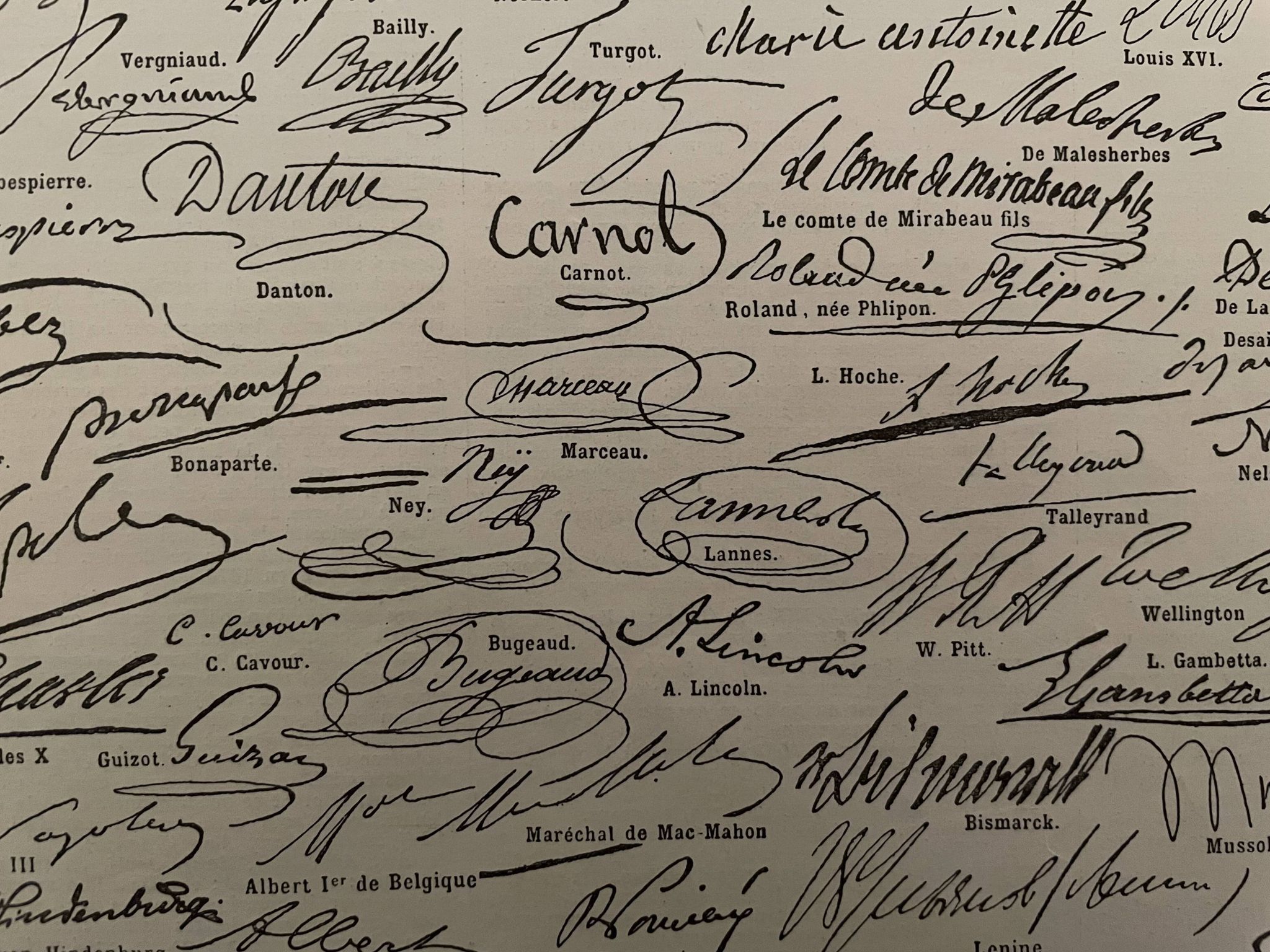 Lithographie gravure sur les signatures de 1928 (souverains)
