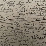 Lithographie gravure sur les signatures de 1928 (souverains)