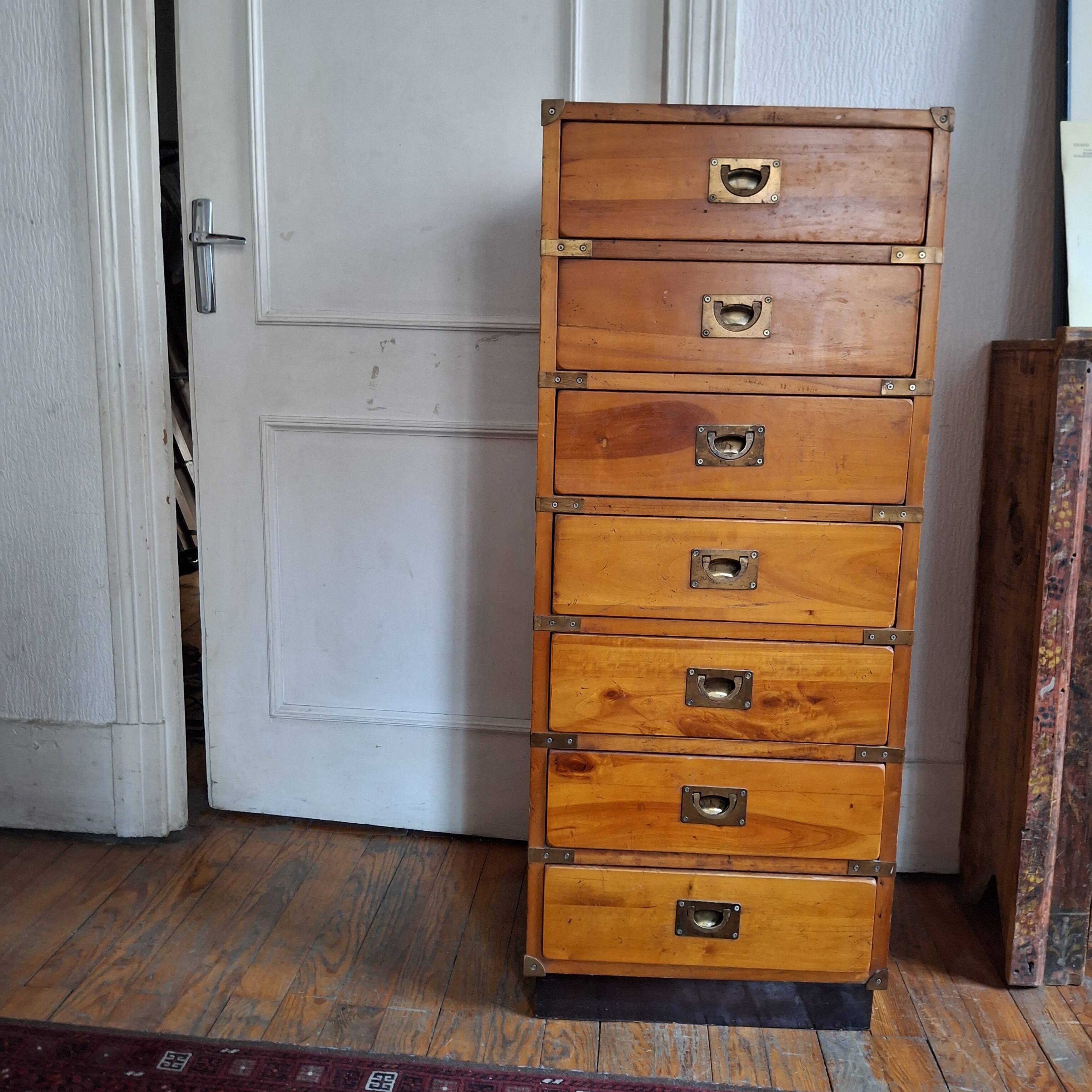 Nautical style chest of drawers.