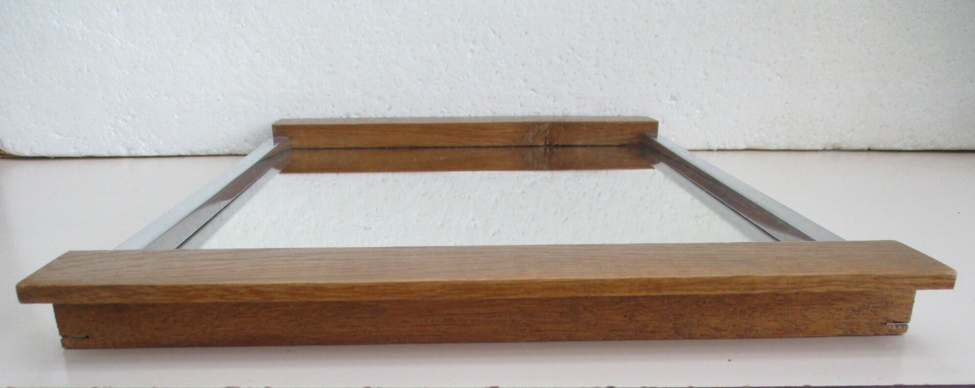 Art deco art deco wood and mirror serving tray