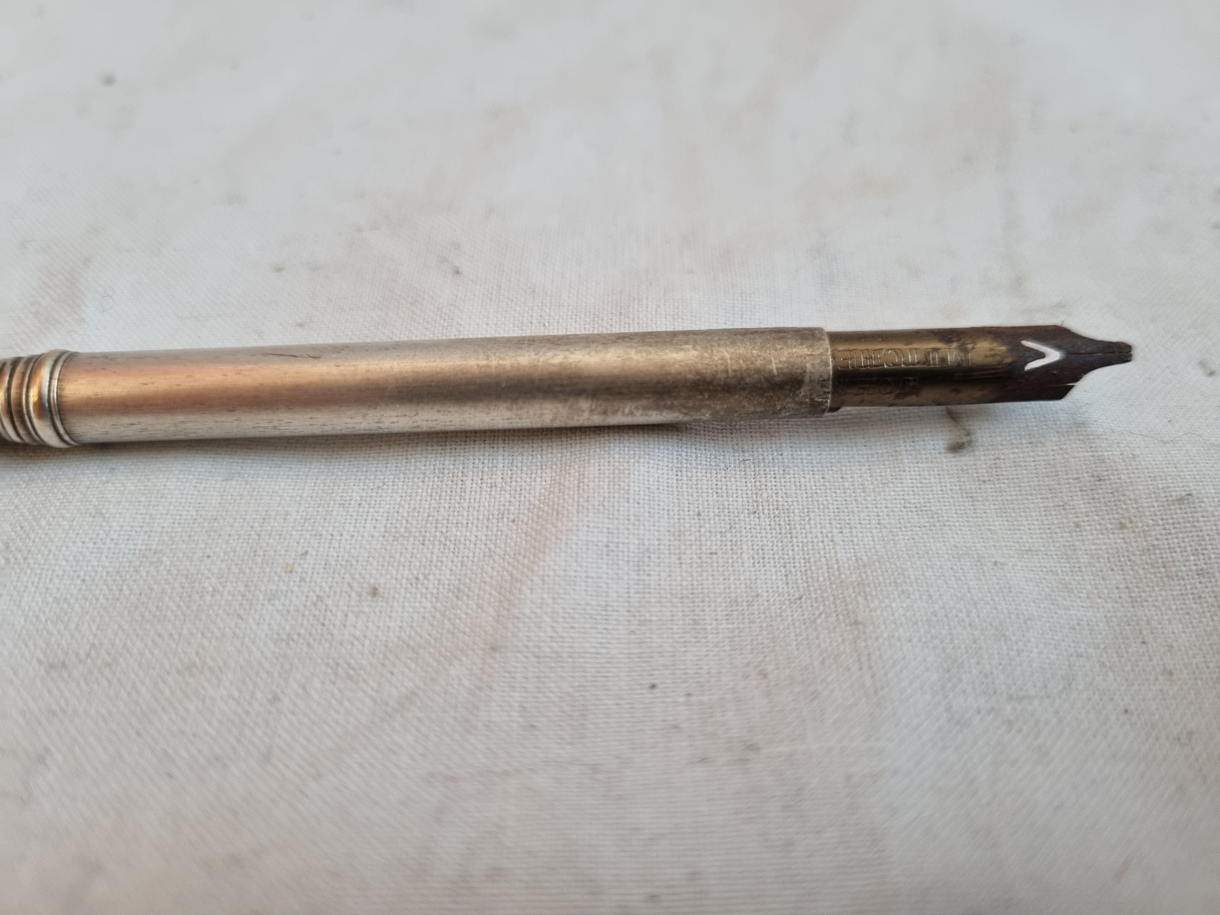 Porte-plume argent début XXéme