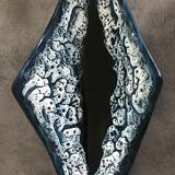 Cut ceramic centerpiece by vallauris fat lava sea foam 55 cm