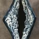 Cut ceramic centerpiece by vallauris fat lava sea foam 55 cm