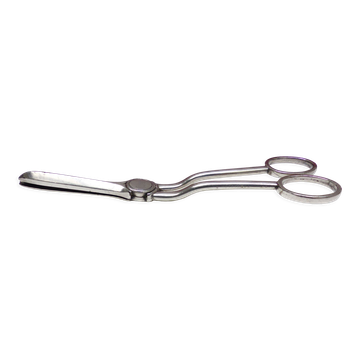 Silver-plated metal grape scissors with stamps