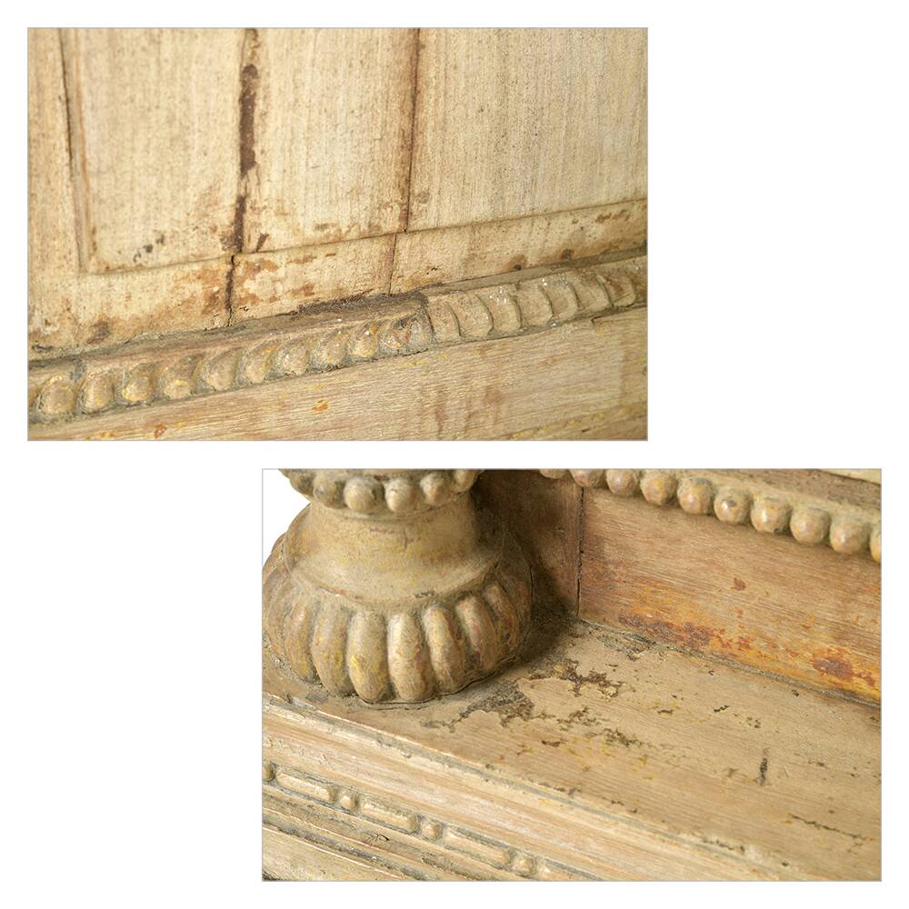 Ancienne porte indienne à deux battants en bois massif