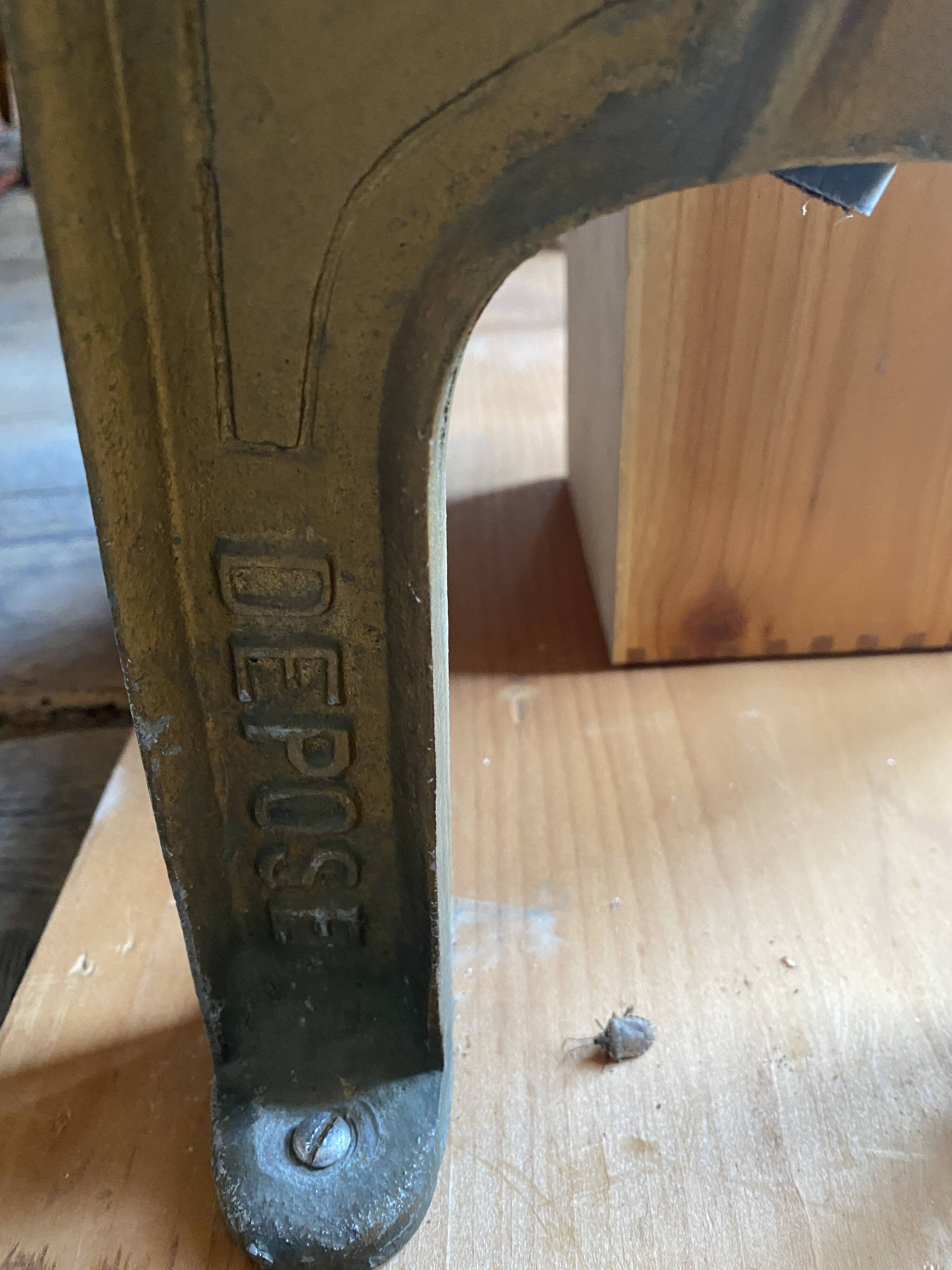 Burgundy velvet folding seat